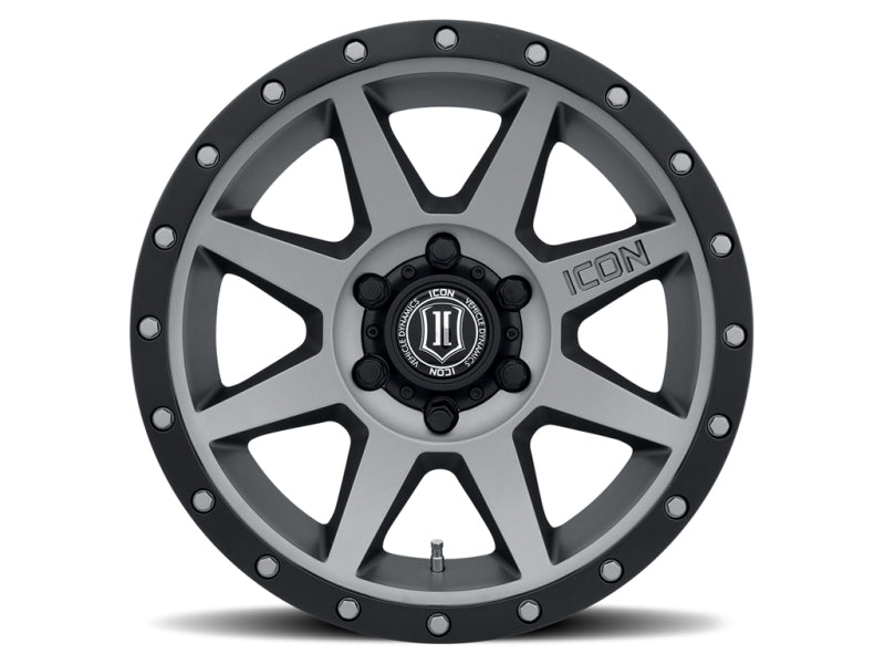 ICON Rebound 17x8.5 6x5.5 25mm Offset 5.75in BS 95.1mm Bore Titanium Wheel Wheels - Cast ICON