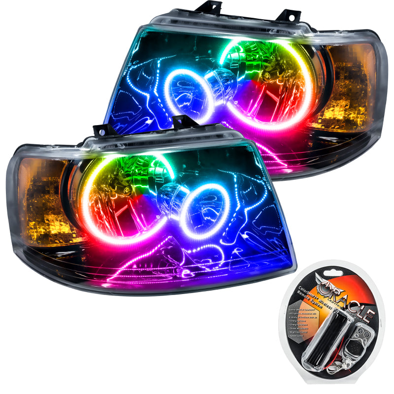 Oracle 03-06 Ford Expedition SMD HL - Black - ColorSHIFT Headlights ORACLE Lighting