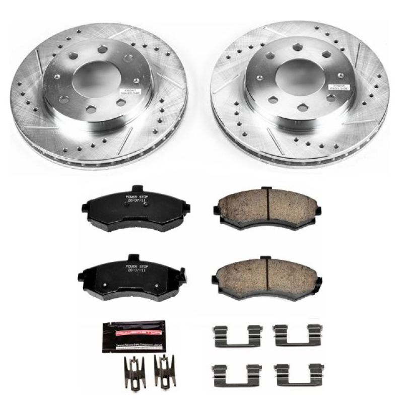 Power Stop 02-05 Hyundai Elantra Front Z23 Evolution Sport Brake Kit Brake Kits - Performance D&S PowerStop