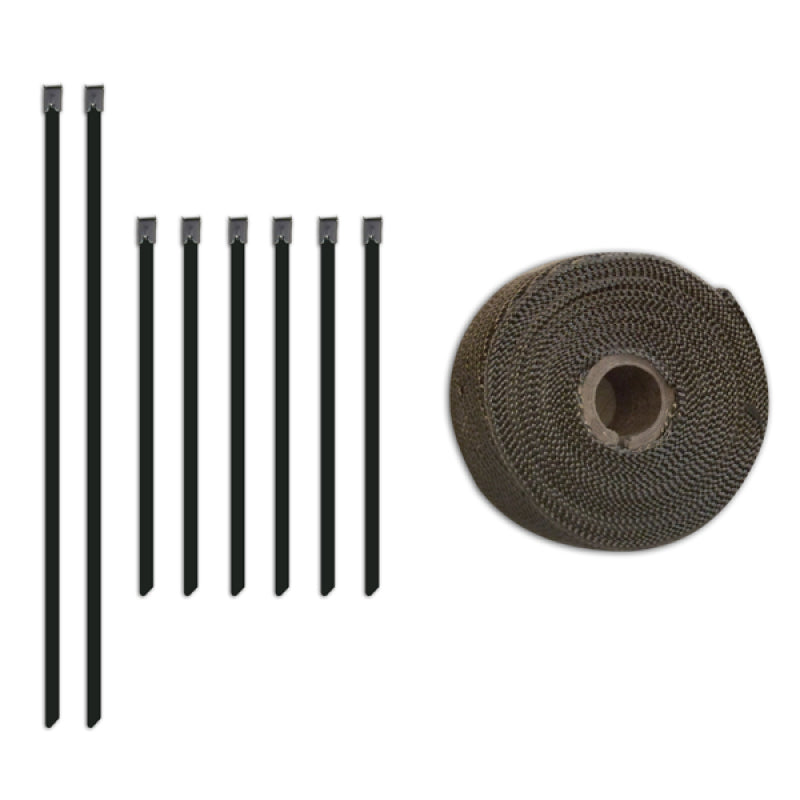 Mishimoto 2 inch x 35 feet Heat Wrap with Stainless Locking Tie Set Exhaust Wrap Mishimoto