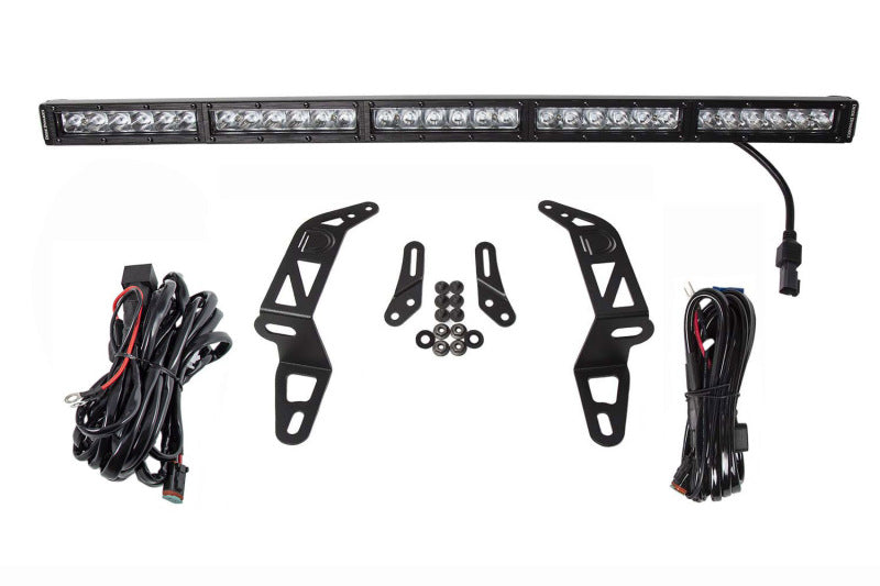 Diode Dynamics 18-21 Jeep JL Wrangler/Gladiator SS30 Bumper Bracket Kit - Amber Driving (Single) Light Bars & Cubes Diode Dynamics
