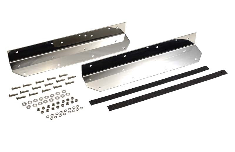 Kentrol 87-95 Jeep Wrangler YJ Step Cover Inlay Pair - Polished Silver Steps Kentrol