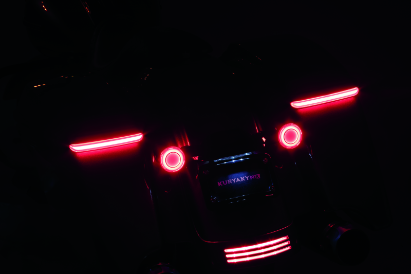 Kuryakyn Tracer L.E.D. Turn Signal Inserts Red/Red Smoke Lens Rear Light Accessories and Wiring Kuryakyn