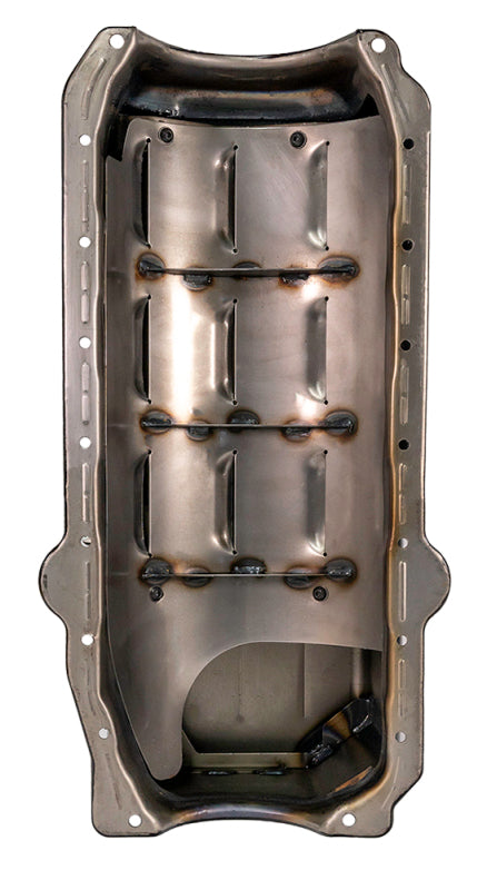 Moroso Pre-85 Chevrolet Small Block/Dart SHP Power Pouch Wet Sump 7qt 8.25in Steel Oil Pan - Black Oil Pans Moroso