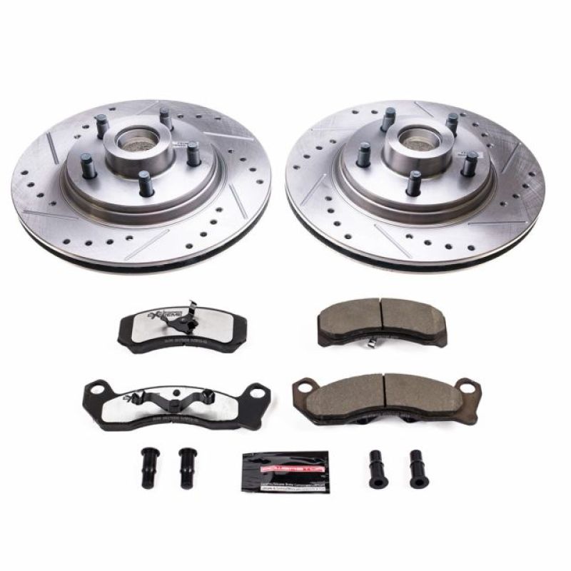 Power Stop 84-86 Ford Mustang Front Z26 Street Warrior Brake Kit Brake Kits - Performance D&S PowerStop