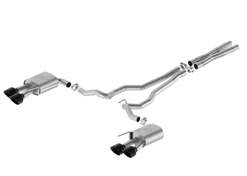 Ford Racing 2024 Mustang 5.0L Extreme Non-Active Cat-Back Exhaust w/Valance - Black Tip Catback Ford Racing