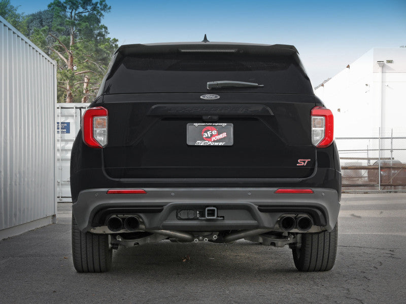 aFe MACH Force-Xp 2.5in. 304 SS C/B Exhaust 20-21 Ford Explorer V6-3.0L - Black Tip Catback aFe