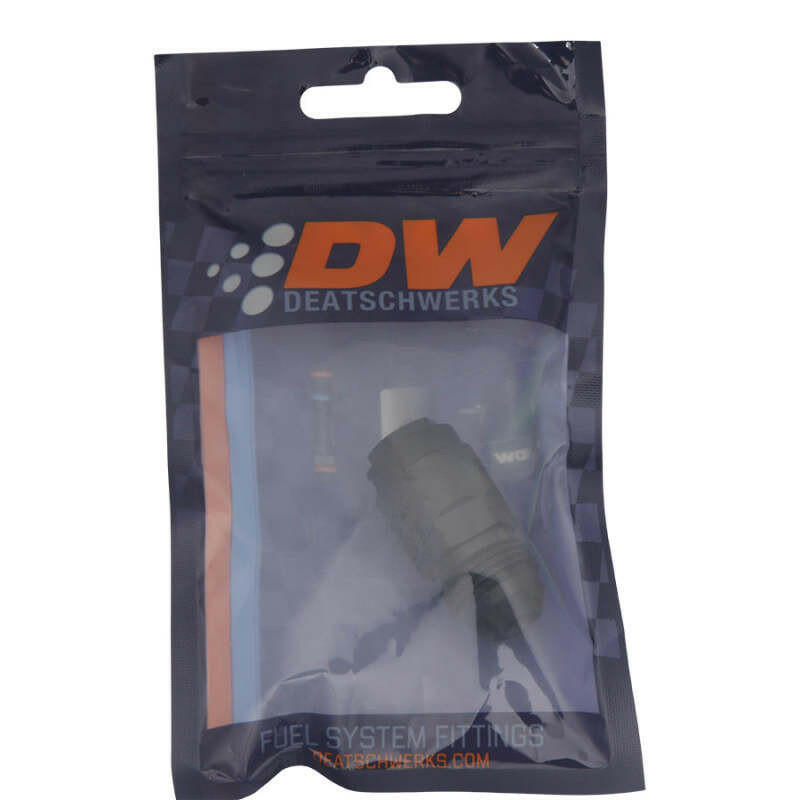 DeatschWerks 8AN Male Flare to 5/16in Female EFI Quick Connect Adapter - Anodized Matte Black Fuel Components Misc DeatschWerks