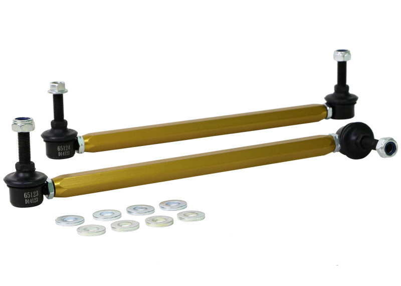Whiteline 06/05+ Ford Focus LS / 05/09+ Mazda 3 BK Front Swaybar Link Kit H/Duty Adj Steel Ball Sway Bar Endlinks Whiteline