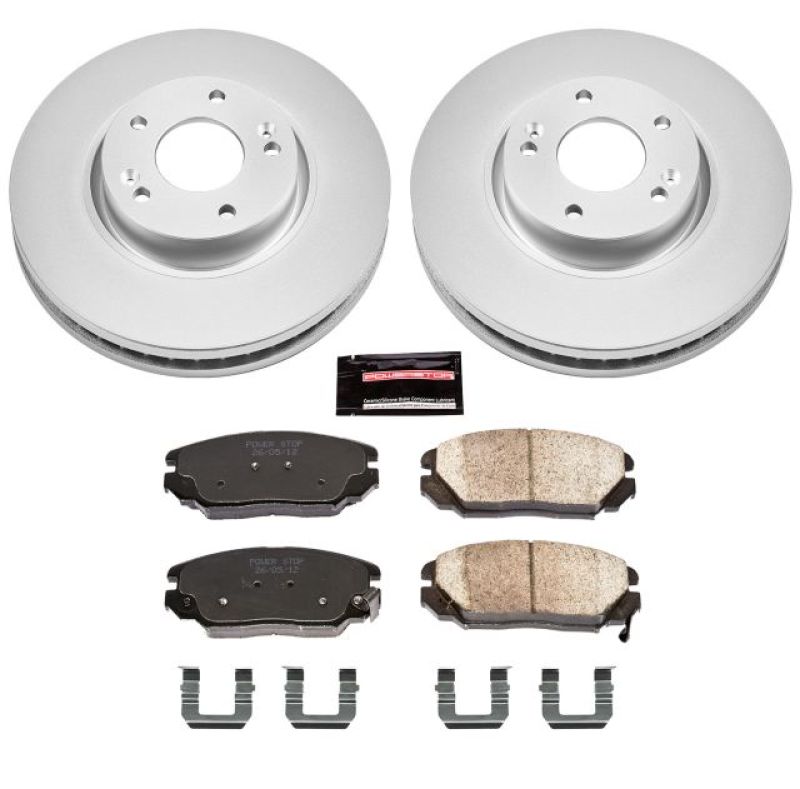 Power Stop 06-10 Hyundai Sonata Front Z17 Evolution Geomet Coated Brake Kit Brake Kits - Performance Blank PowerStop