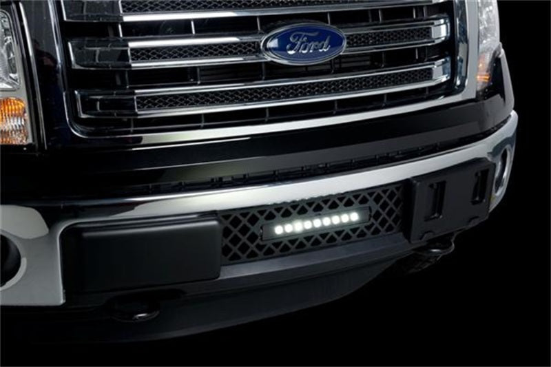 Putco 11-14 Ford F-150 - EcoBoost Bumper Grille Insert - Black SS Diamond w/ 10in Luminix Light Bar Grilles Putco
