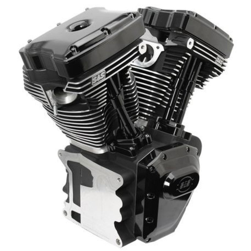 S&S Cycle 06-17 Dyna T124 Black Edition Long Block Engine - Wrinkle Black Engines S&S Cycle