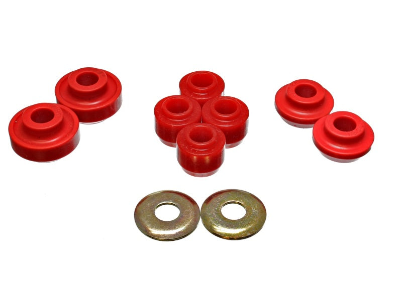 Energy Suspension 86-95 Ford Taurus Red Front Strut Rod Bushing Set Bushing Kits Energy Suspension