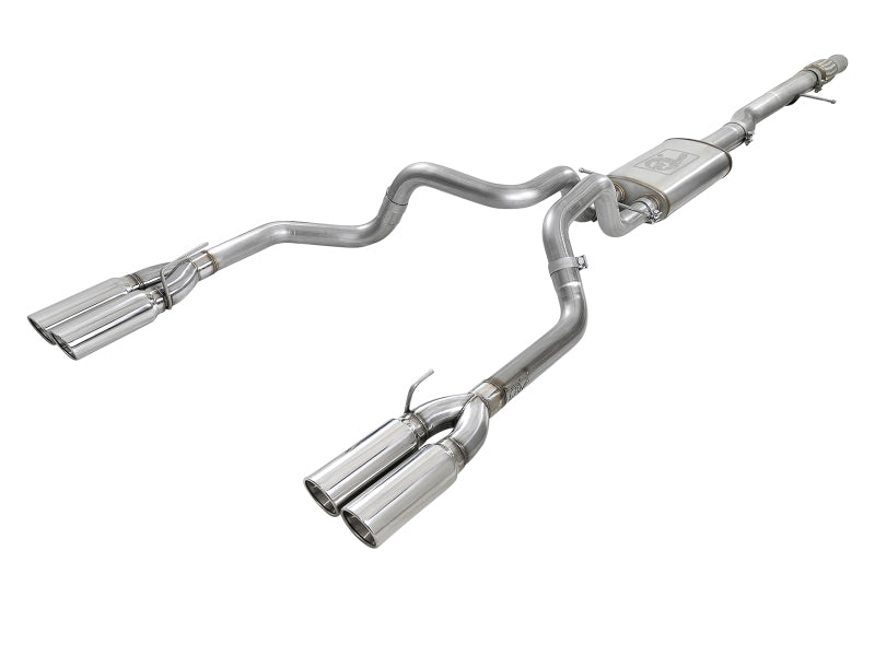aFe Vulcan Series 4-3in 304SS Exhaust Cat-Back w/ Pol Tips 2019 GM Silverado/Sierra 1500 V8-6.2L Catback aFe