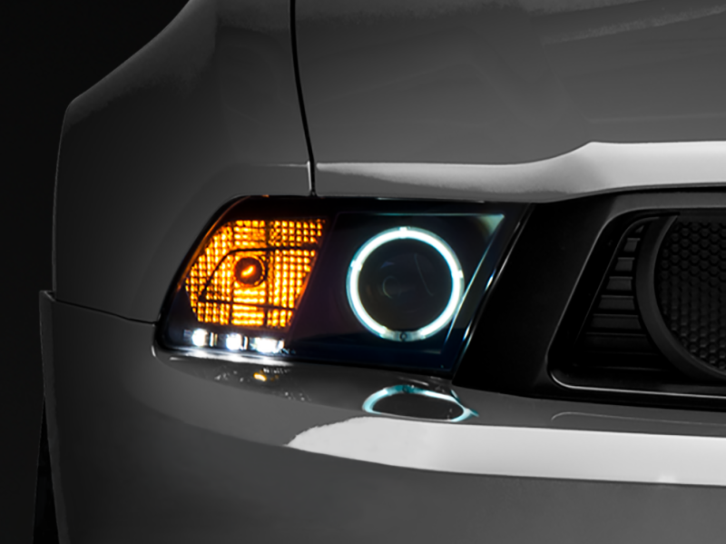 Raxiom 10-12 Ford Mustang w/ Headlights CCFL Halo Projector Headlights- Black Housing (Clear Lens) Headlights Raxiom