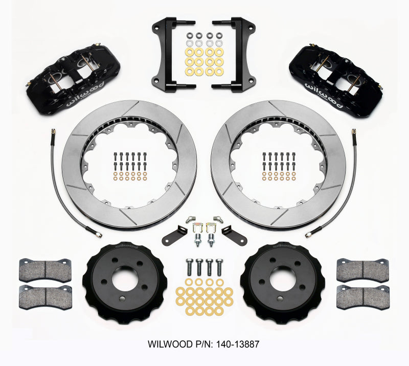 Wilwood AERO6 Front Hat Kit 15.00 15-23 Mustang w/Lines Big Brake Kits Wilwood
