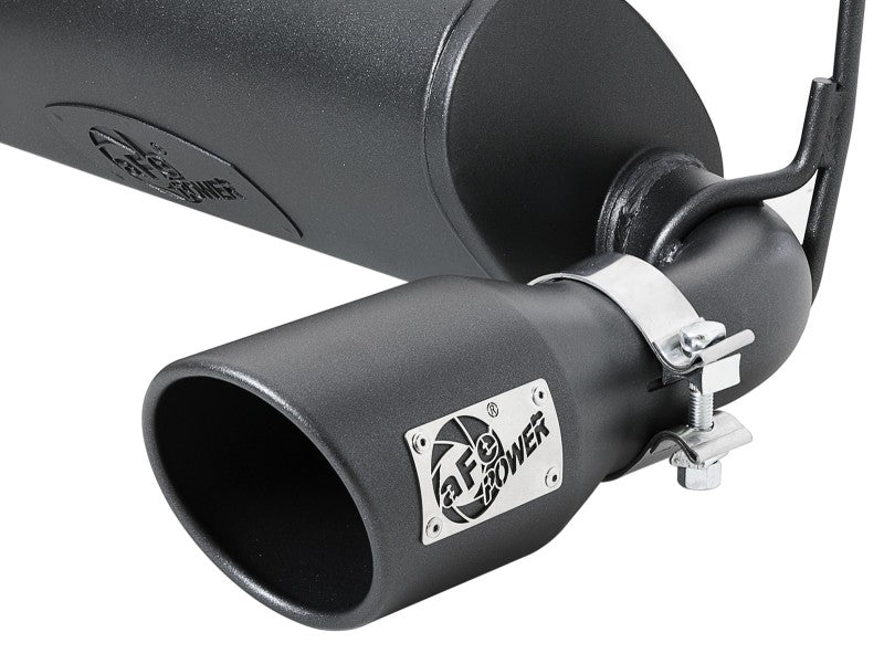 aFe Rebel Series 409 Stainless Steel Cat-Back Exhaust 18-21 Jeep Wrangler JL 2.0L (t) - Black Tip Catback aFe
