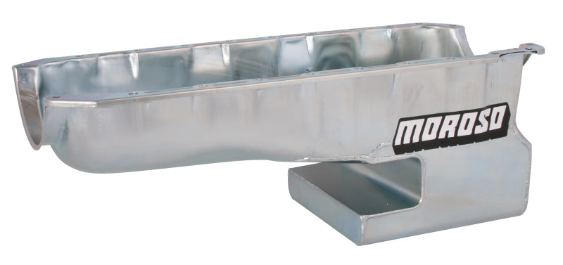 Moroso Chevrolet Big Block Mark IV/Chevrolet II Notched Rear Wet Sump 7qt 9in Steel Oil Pan Oil Pans Moroso