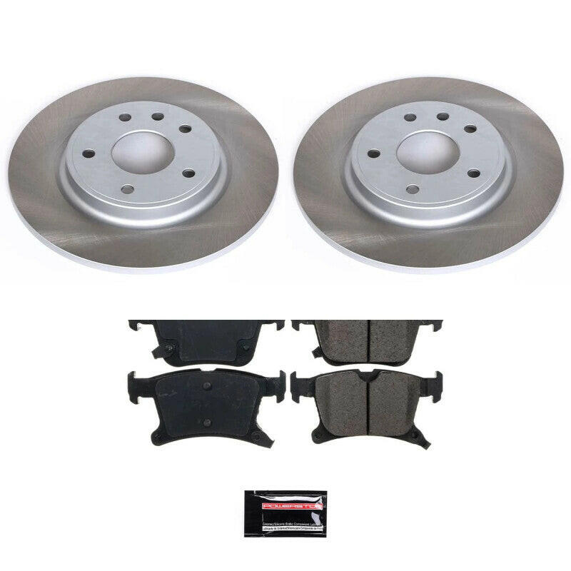 Power Stop 20-23 Chrysler Voyager Rear Semi-Coated Rotor Kit Brake Kits - Performance Blank PowerStop