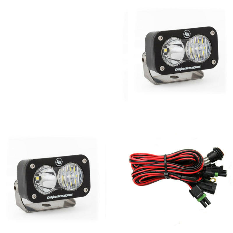 Baja Designs S2 Sport Driving Combo Pattern Pair LED Work Light - Clear Light Bars & Cubes Baja Designs