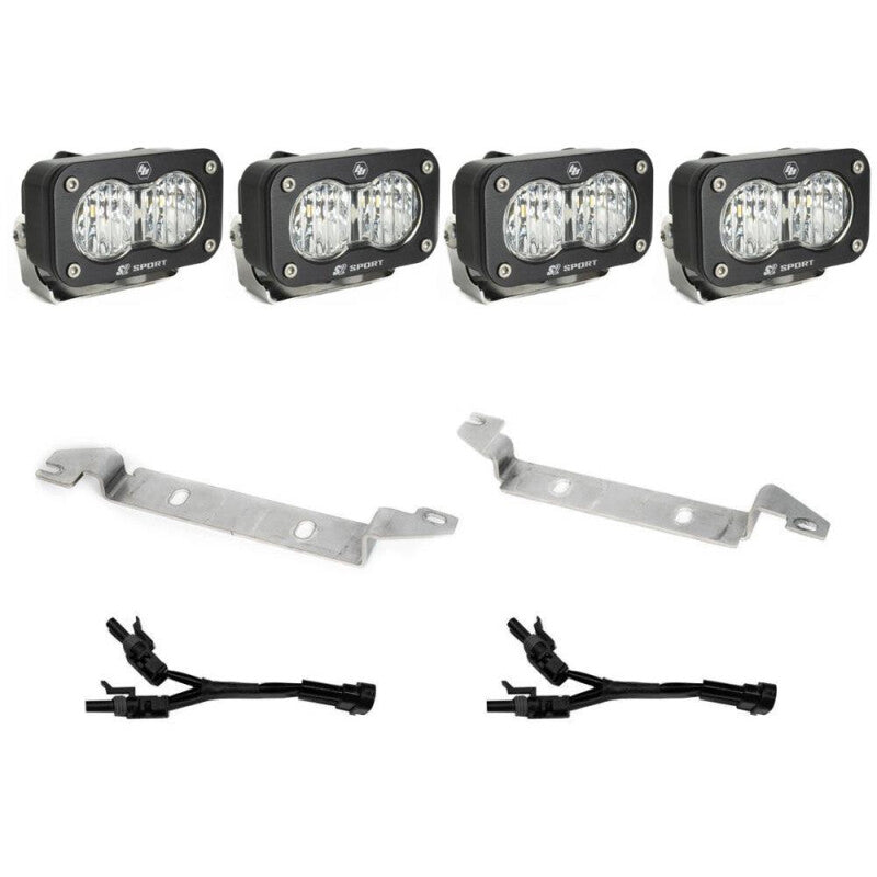 Baja Designs 2022 Toyota Tundra S2 Sport OEM Fog Light Replacement Kit Light Mounts Baja Designs