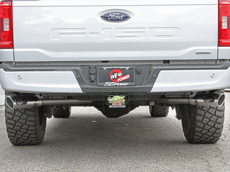 aFe Vulcan 3in 304 SS Cat-Back Exhaust 2021 Ford F-150 V6 2.7L/3.5L (tt)/V8 5.0L w/ Polished Tips Catback aFe