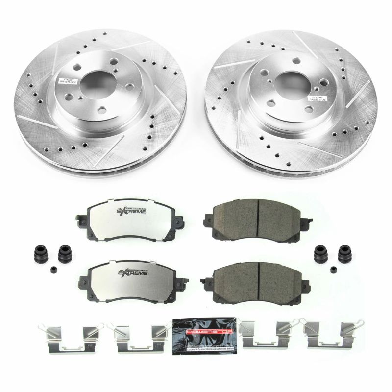 Power Stop 17-19 Subaru Impreza Front Z26 Street Warrior Brake Kit Brake Kits - Performance D&S PowerStop