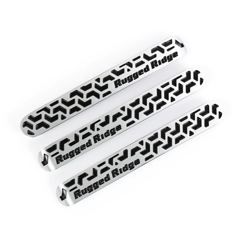 Rugged Ridge Elite Dr Hndle Insert Contrast Tread2D 07-18 Jeep Wrangler JK Doors Rugged Ridge