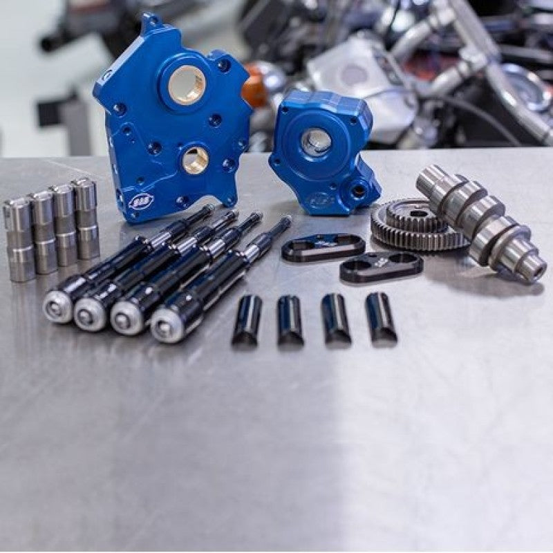 S&S Cycle 2017+ M8 Models Gear Drive 475G Cam Chest Kit w/ Black Pushrod Tubes - Water Cooled Cam Gears S&S Cycle
