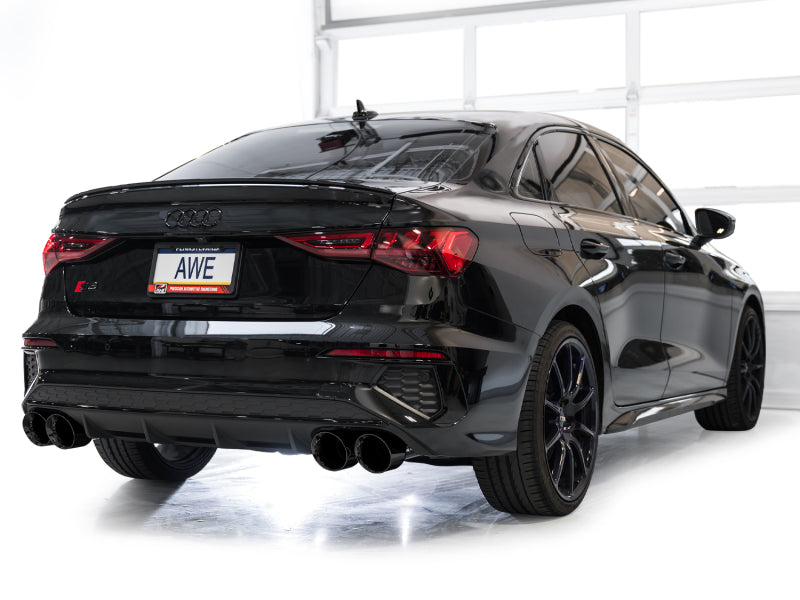 AWE 22-24 Audi 8Y S3 Track Edition Exhaust - Diamond Black Tips Catback AWE Tuning