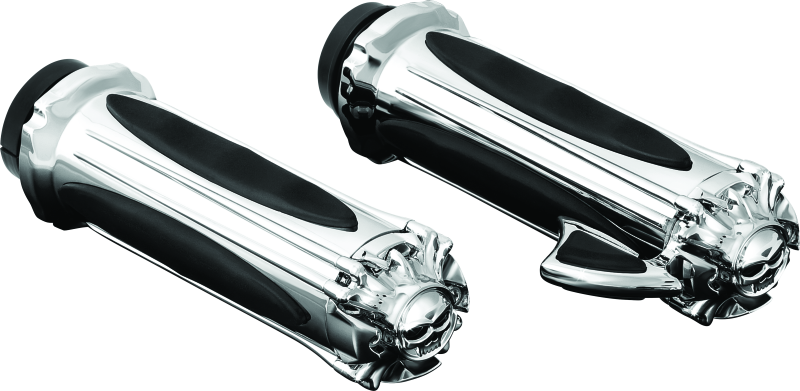 Kuryakyn Premium Zombie Grips With Throttle Boss Throttle-By-Wire Chrome Grips Kuryakyn