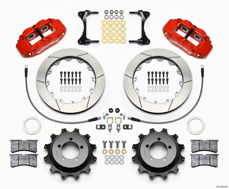 Wilwood Narrow Superlite 4R Rear Kit 12.88in Red 99-05 WRX / 99-07 Impreza Big Brake Kits Wilwood