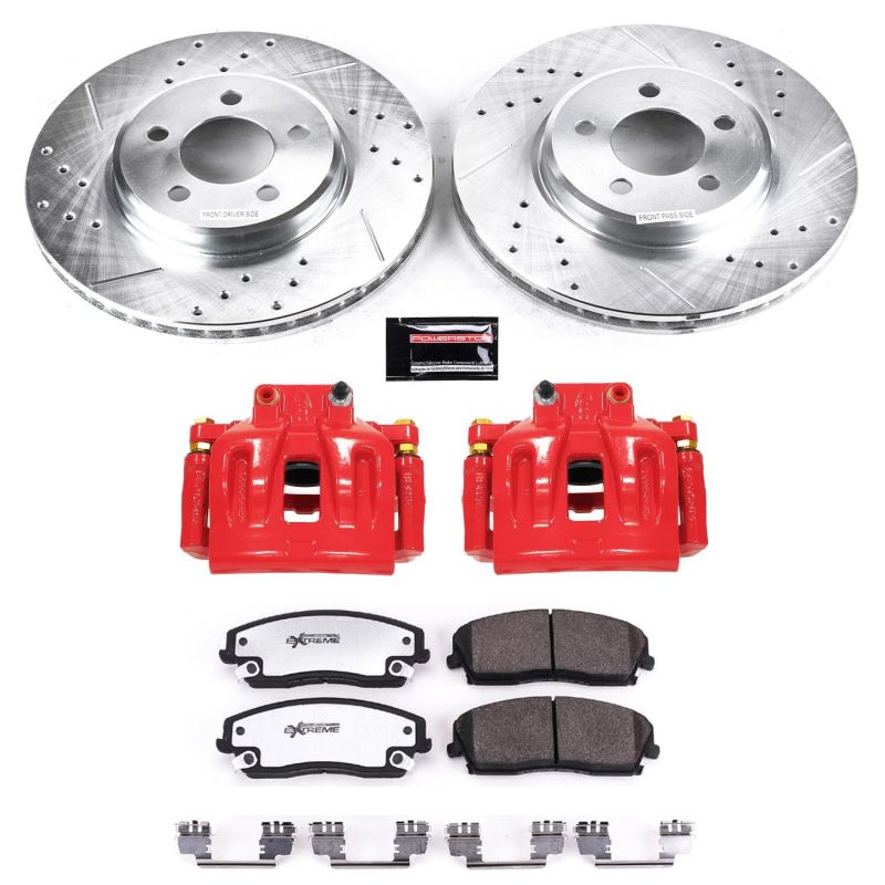 Power Stop 12-19 Chrysler 300 Front Z26 Street Warrior Brake Kit w/Calipers Brake Kits - Performance D&S PowerStop