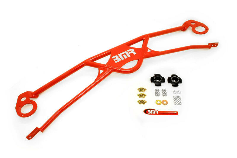 BMR 2010 5th Gen Camaro Front 4-Point Strut Tower Brace - Red Strut Bars BMR Suspension