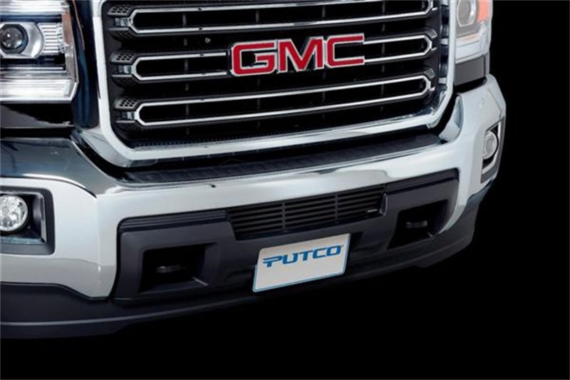 Putco 15-19 GMC Sierra HD - Stainless Steel - Black Bar Design Bumper Grille Bumper Grille Inserts Grilles Putco