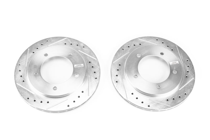 Power Stop 99-04 Chevrolet Tracker Front Evolution Drilled & Slotted Rotors - Pair Brake Rotors - Slot & Drilled PowerStop