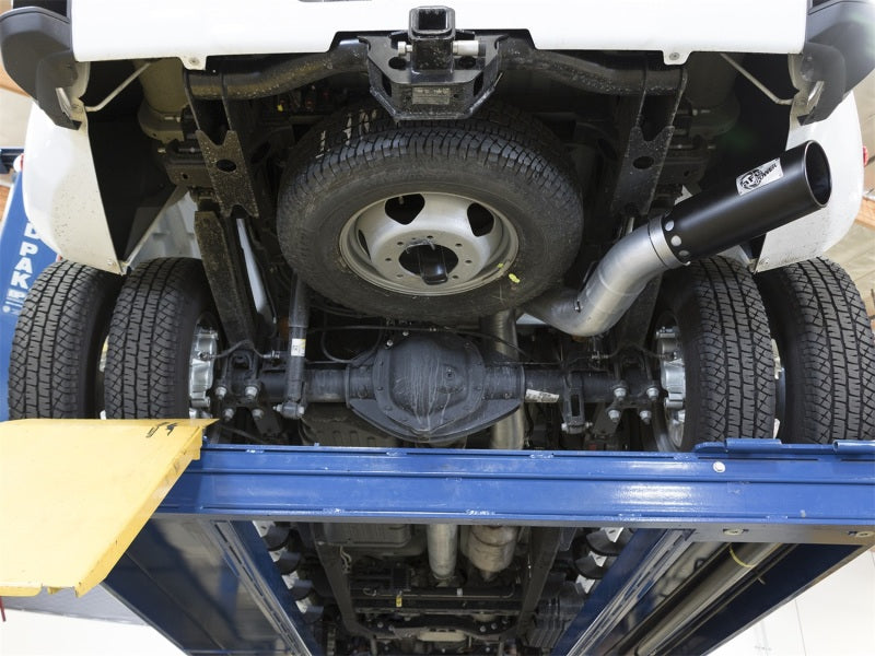 aFe ATLAS 5in DPF-Back Aluminized Steel Exhaust System GM Diesel Trucks 2017 V8 6.6L (td) L5P DPF Back aFe