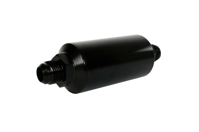 Aeromotive In-Line Filter - AN -10 size Male - 10 Micron Microglass Element - Bright-Dip Black Fuel Filters Aeromotive