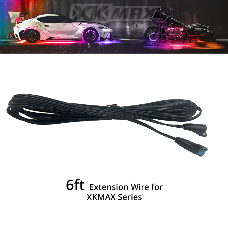 XK Glow XKmax 6ft Extension Wire Wiring Connectors XKGLOW