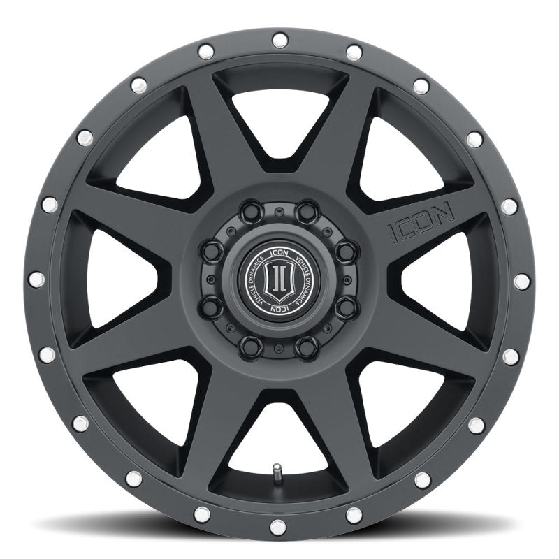 ICON Rebound 20x9 8x170 6mm Offset 5.25in BS Satin Black Wheel Wheels - Cast ICON