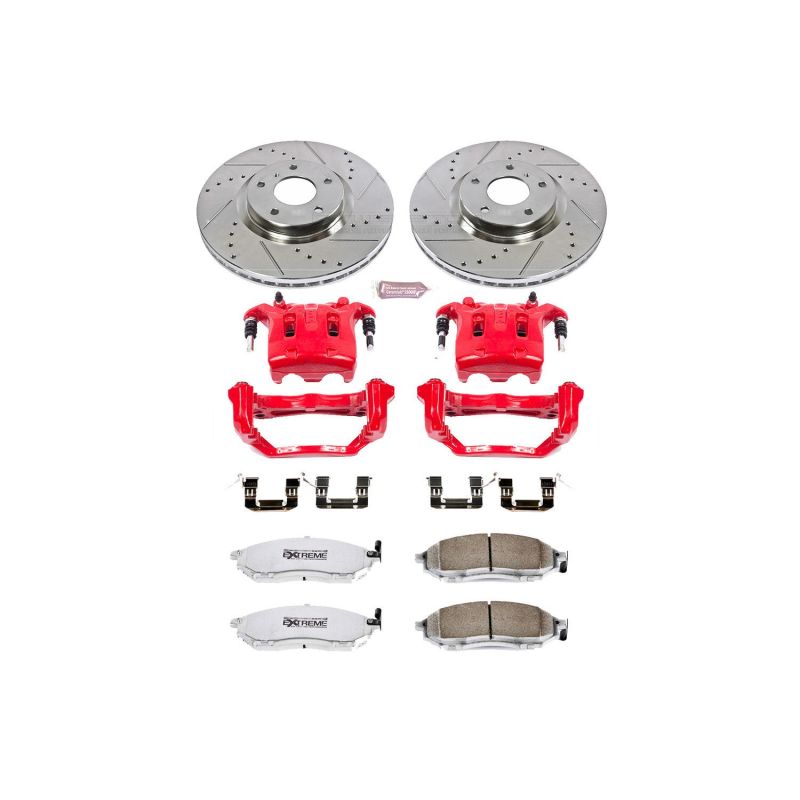 Power Stop 09-19 Nissan 370Z Front Z26 Street Kit w/Cals Brake Kits - Performance D&S PowerStop