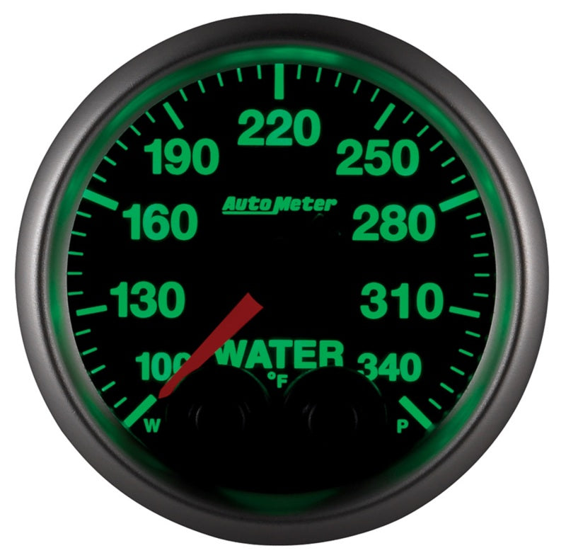 Autometer Elite 52mm 100-340 Deg F Water Temperature Peak and Warn Gauge w/ Electonic Control Gauges AutoMeter