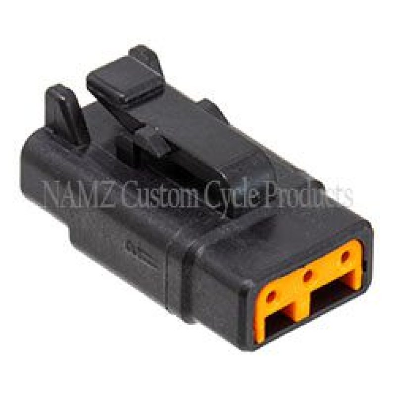 NAMZ Deutsch DTM 3-Position Plug w/3 Stamped Terminals & Wedgelock - Black (HD 74113-98BK) Wiring Connectors NAMZ