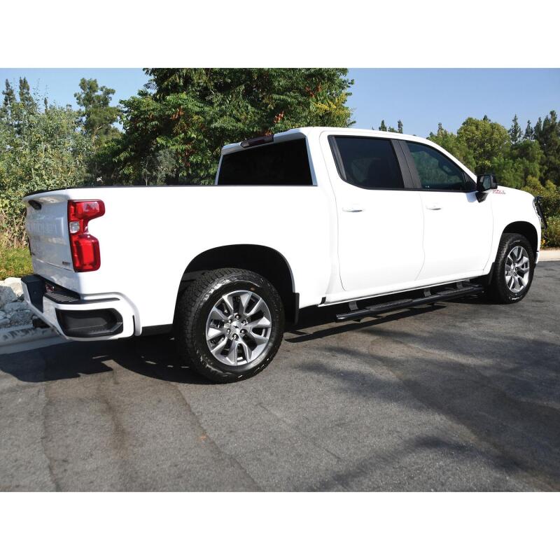 Westin 2019 Chevrolet Silverado/Sierra 1500 Crew Cab Non LD PRO TRAXX 4 Oval Nerf Step Bars - Black Nerf Bars Westin