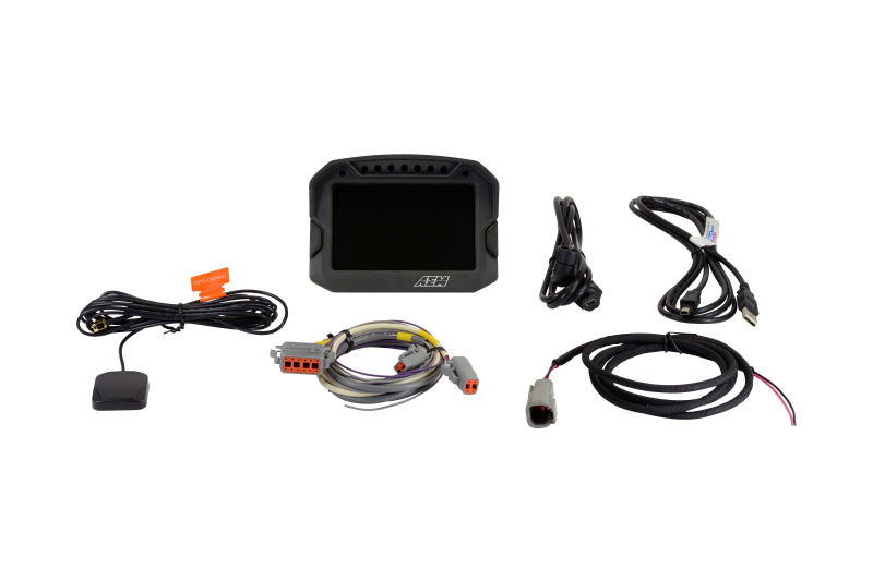 AEM CD-5LG Carbon Logging Digital Dash Display w/ Internal 10Hz GPS & Antenna Gauges AEM