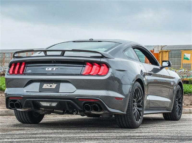 Borla 2018 Ford Mustang GT 5.0L AT/MT 3in S-Type Catback Exhaust Black Chrome Tips w/ Valves Catback Borla