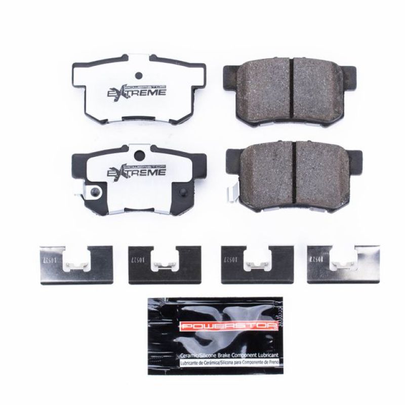 Power Stop 01-03 Acura CL Rear Z26 Extreme Street Brake Pads w/Hardware Brake Pads - Performance PowerStop