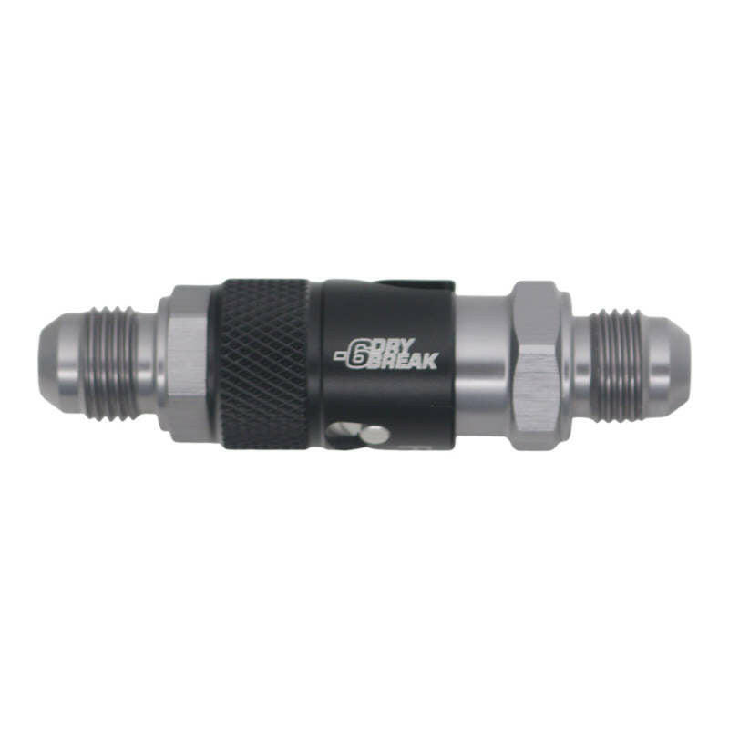 DeatschWerks 6AN Male Flare Quick Disconnect Dry Break Fitting - 2 Pieces Anodized Matte Black Fittings DeatschWerks