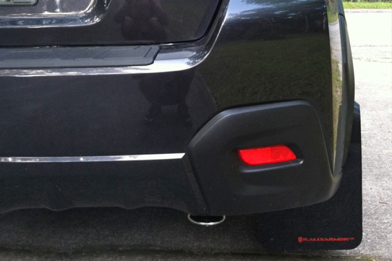 Rally Armor 13-17 Subaru Crosstrek XV Black UR Mud Flap w/Red Logo Mud Flaps Rally Armor
