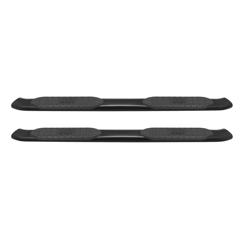 Westin 2014-2018 Chevy Silverado 1500 Crew Cab PRO TRAXX 5 Oval Nerf Step Bars - Black Nerf Bars Westin